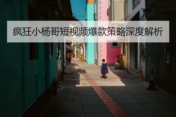 疯狂小杨哥短视频爆款策略深度解析